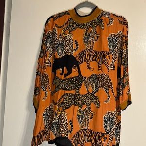 Tiger print Anthropologie top NWT